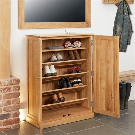 mobel oak large shoe cabinet     wooden furniture