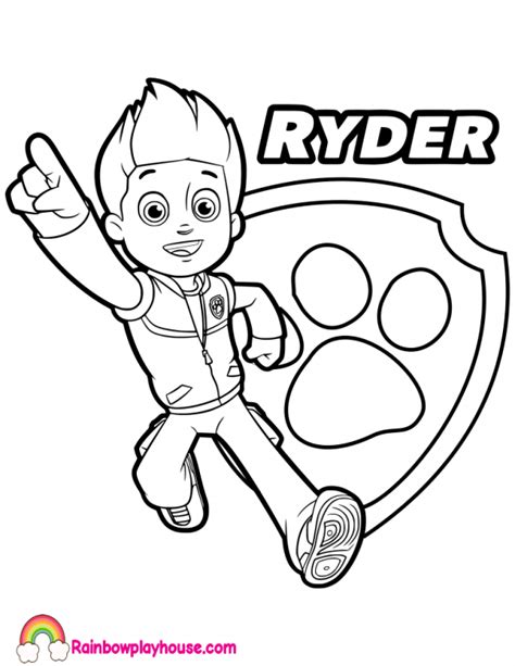 ryder sheets uncolored coloring pages