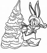Bunny Bugs Craciun Looney Tunes Clopotel sketch template