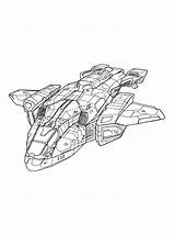 Pages Coloring Starship sketch template
