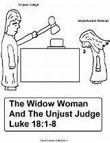 Parable Widow Judge Unjust Lesson Godly Persistent Parables sketch template