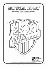Coloring Pages Mls Soccer Logos Logo Montreal Impact Clubs Cool Kids Major League sketch template