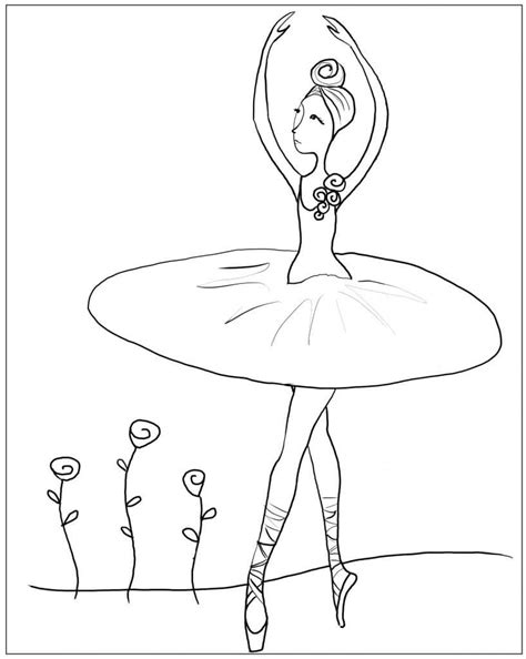 cute ballerina coloring page  printable coloring pages  kids