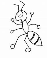 Ant Coloring Ants Drawing Cartoon Pages Clipart Kids Printable Line Cliparts Drawings Clip Print Color Library Outline Insect Sheets Fire sketch template