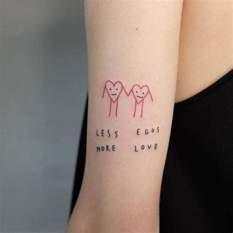 Less Egos More Love Tatuajes Minimalistas Tatuajes De Amor Tatuajes