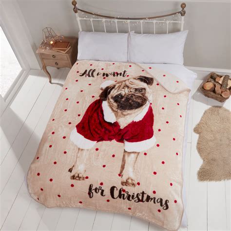dreamscene pug duvet cover  pillow case bedding set  dog bed blanket throw ebay