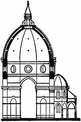Dome Cathedral Section Duomo Clipart Florence Maria Santa Fiore Del Italy Renaissance Cliparts Architecture Church Di Wetlands Basilica Coloring Pages sketch template