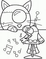 Roboter Singing Coloringhome sketch template