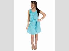 Womens Aqua Dress / Silk Dresses / Blue Dress / Bow / Pastel Dresses