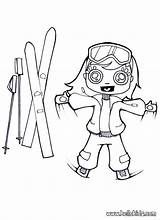 Coloring Pages Ski Skis Acrobat Template Getcolorings Popular Ana sketch template