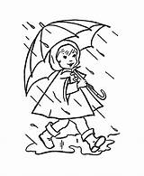 Rain Clipart Spring Coloring Pages Library sketch template