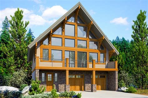 modern chalet   front view lot jd architectural designs
