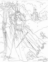 Narnia Queen Lineart Deviantart Drawings 2007 sketch template