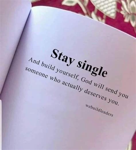 stay single  build  god  send