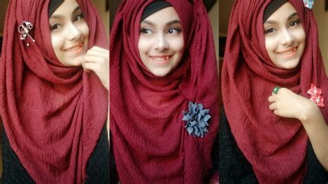 everyday simple hijab tutorial noshin nower youtube