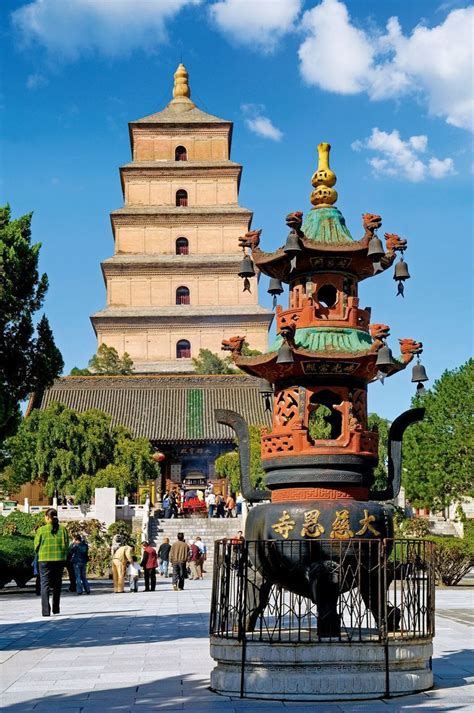 xian die big goose pagode nach ebenen gebaut folgt dem
