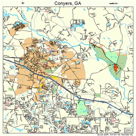 conyers georgia street map