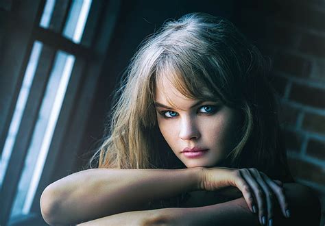 Hd Wallpaper Models Anastasiya Scheglova Blonde Blue Eyes Face