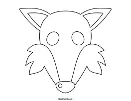 printable fox mask  color maskspuppets dramatic play pinterest