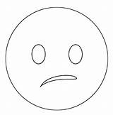 Emoji Confused Meh Scribblefun Everfreecoloring sketch template