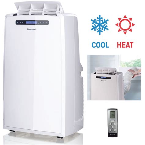 honeywell  btu portable air conditioner  heat pump dehumidifier fan cools heats