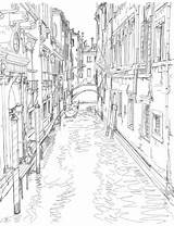 Coloring Adults Venice Pages Book Adult Issuu Scenery Drawing Perspective Colorat Printable Visit sketch template