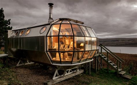 airbnb airship aluminum pod gearmoose
