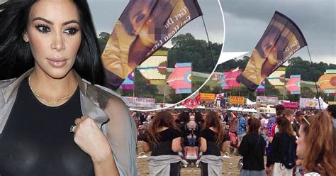 Glastonbury Goer Flies Kim Kardashian West Sex Tape Flag