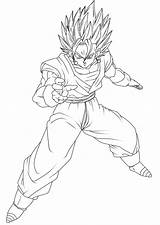Vegetto Ssj Ball Pages Lineart Vegito Dragon Coloring Deviantart Template Sketch Drawings Anime sketch template