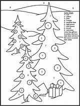 Christmas Number Color Pages Coloring Numbers Printable Kids Tree Merry Games Sheets Activity Adults Trees Spanish Cool Colors Spain Activities sketch template