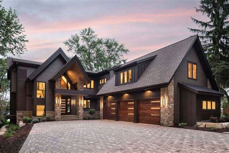 rustic contemporary lake house  privileged views  lake minnetonka