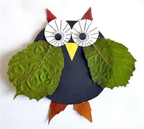 fall crafts  children owl handicraft  cozy hours fall crafts