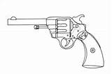 Colt Revolver sketch template