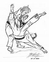 Martial Aikido sketch template