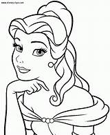 Coloring Disney Belle Pages Princess Library Clipart sketch template