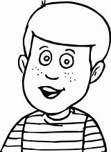 Coloring Talking Template Mouth Boy sketch template