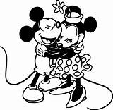 Minnie Mickey Coloring Hug Baby Wecoloringpage sketch template