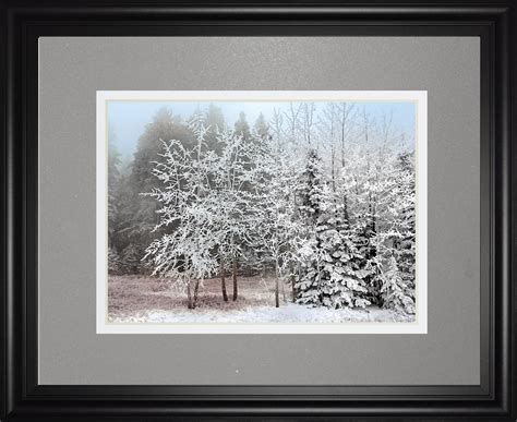 34 in x 40 in “frosty morning” by mike jone framed print