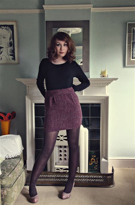 fashion tights skirt dress heels only nice dressed women 4