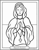 Mary Rosary Coloring Pages Lady Praying Color Sheet Hail Children Mysteries Saint Catholic Printable Little Sheets Lourdes Easily Saintanneshelper sketch template