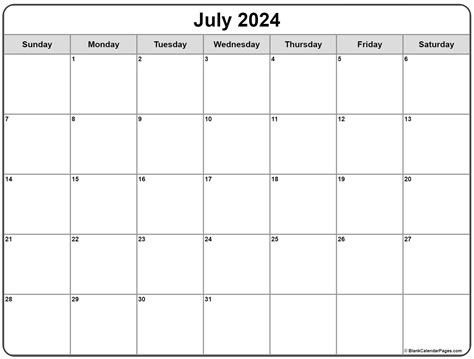 printable calendar july  printable world holiday