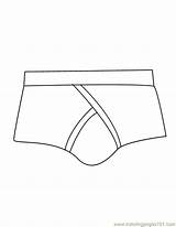 Coloring Pages Under Template Pants Clothing sketch template
