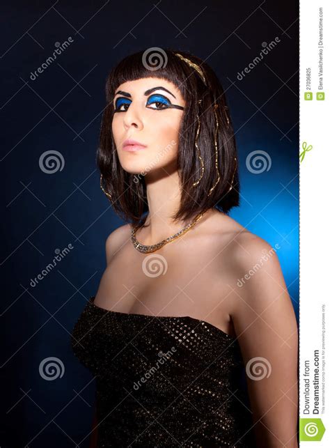 Portrait Of Naughty Woman In Cleopatra Style Stock Image Image Of