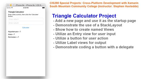 xamarin  triangle calculator project youtube