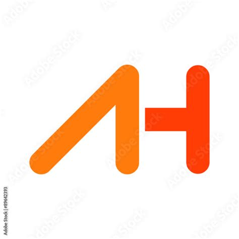 ah initials logo letter vector design template elements   application  corporate