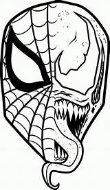 Venom Spiderman sketch template