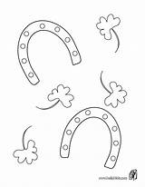 Horseshoe Bonheur Herraduras Dibujos Hellokids Herradura Ferraduras Sorte Yodibujo Coloriages Patricio Crab Línea sketch template