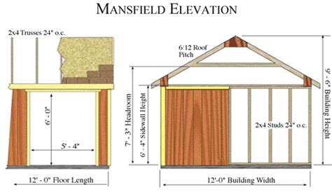 barns mansfield  wood storage shed kit