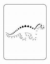Dot Dinosaur Dots sketch template
