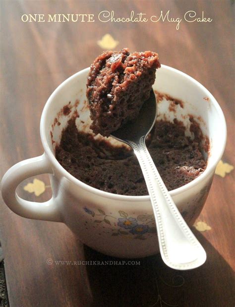 minute chocolate mug cake  eggless ruchik randhap mug